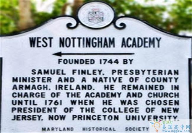 West Nottingham Academy-西诺丁汉中学-West Nottingham Academy的标识牌